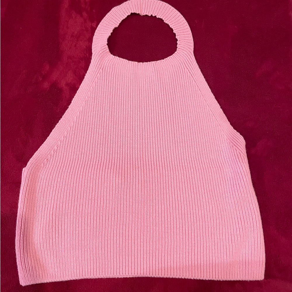 PrettyLittleThing pink halter top